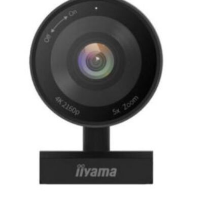 Webcam 4K professionnelle IIYAMA dotée d’un zoom numérique 5x et d’un microphone intégré Coloris Noir