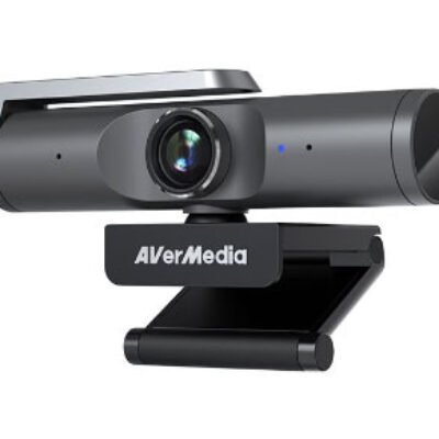 AVERMEDIA Webcam Ultra HD 4K Grand angle USB 3.0 PW515 Capteur Sony STARVIS 4K Autofocus CMOS Double Micros Omnidirectionnels IA Certification Officielle Zoom