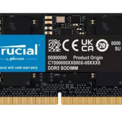 CRUCIAL – DDR5 – MODULE – 16 GO – SO DIMM 262 BROCHES – 4800 MHZ / PC5-38400 – MÉMOIRE SANS TAMPON