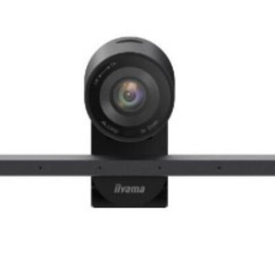 Webcam professionnelle IIYAMA 4K avec cadrage automatique et suivi du locuteur avec un champ de vision FoV de 120°