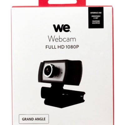 webcam WE full HD 1080P micro intégré, angle de vue 90° correction de l’éclairage auto longueur de câble 2m