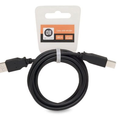 Câble USB 2.0 A mâle/B mâle 1.80 m Accroche cavalier