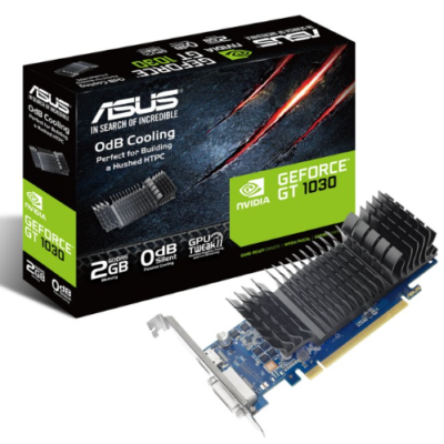 GEFORCE GT1030-2G-SILENT- ASUS PCI EX3.0 DDR5 DVI + HDMI RÉF: GT1030-SL-2G-BRK